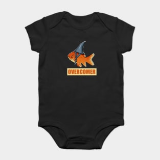 Motivational Overcomer, Goldfish Shark Baby Bodysuit